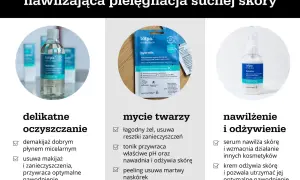 Pielęgnacja suchej skóry: płyn micelarny, maska i serum nawilżające od Tołpa. Hydrativ. to klucz do nawodnienia.