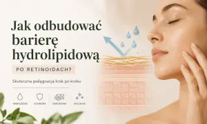 Jak odbudować barierę hydrolipidową po retinoidach? Skuteczna pielęgnacja: nawilżenie, ochrona, odbudowa, ukojenie.