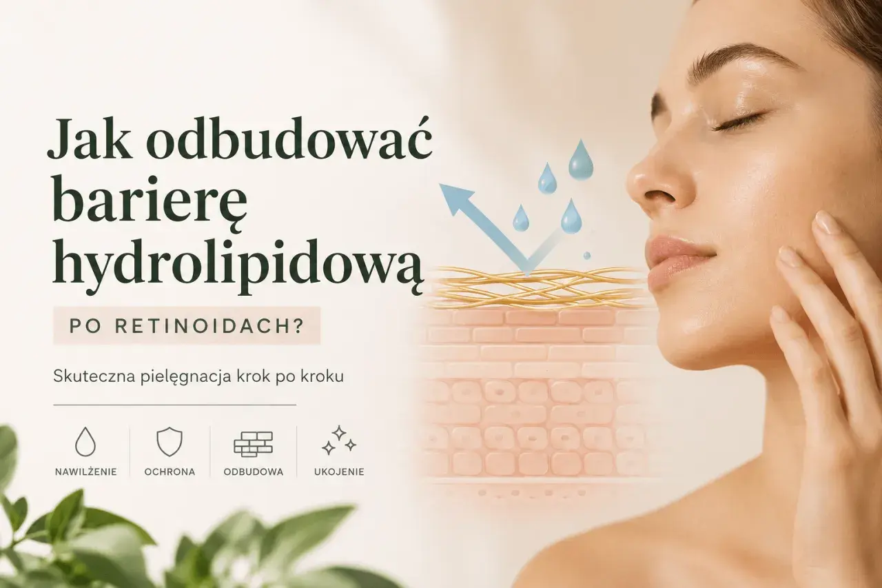 Jak odbudować barierę hydrolipidową po retinoidach? Skuteczna pielęgnacja: nawilżenie, ochrona, odbudowa, ukojenie.