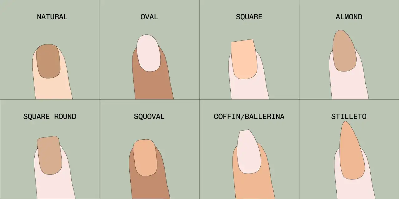 Osiem kształtów paznokci: naturalny, owalny, kwadratowy, migdałowy, kwadratowo-okrągły, squoval, coffin/ballerina i szpiczasty. Który jest najładniejszy kształt paznokci?